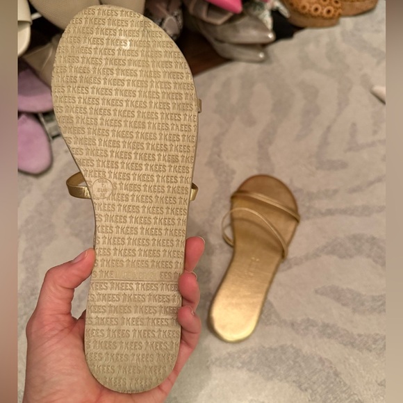 TKEES Gold Gemma Women's Sandals Size 7 - Picture 7 of 12